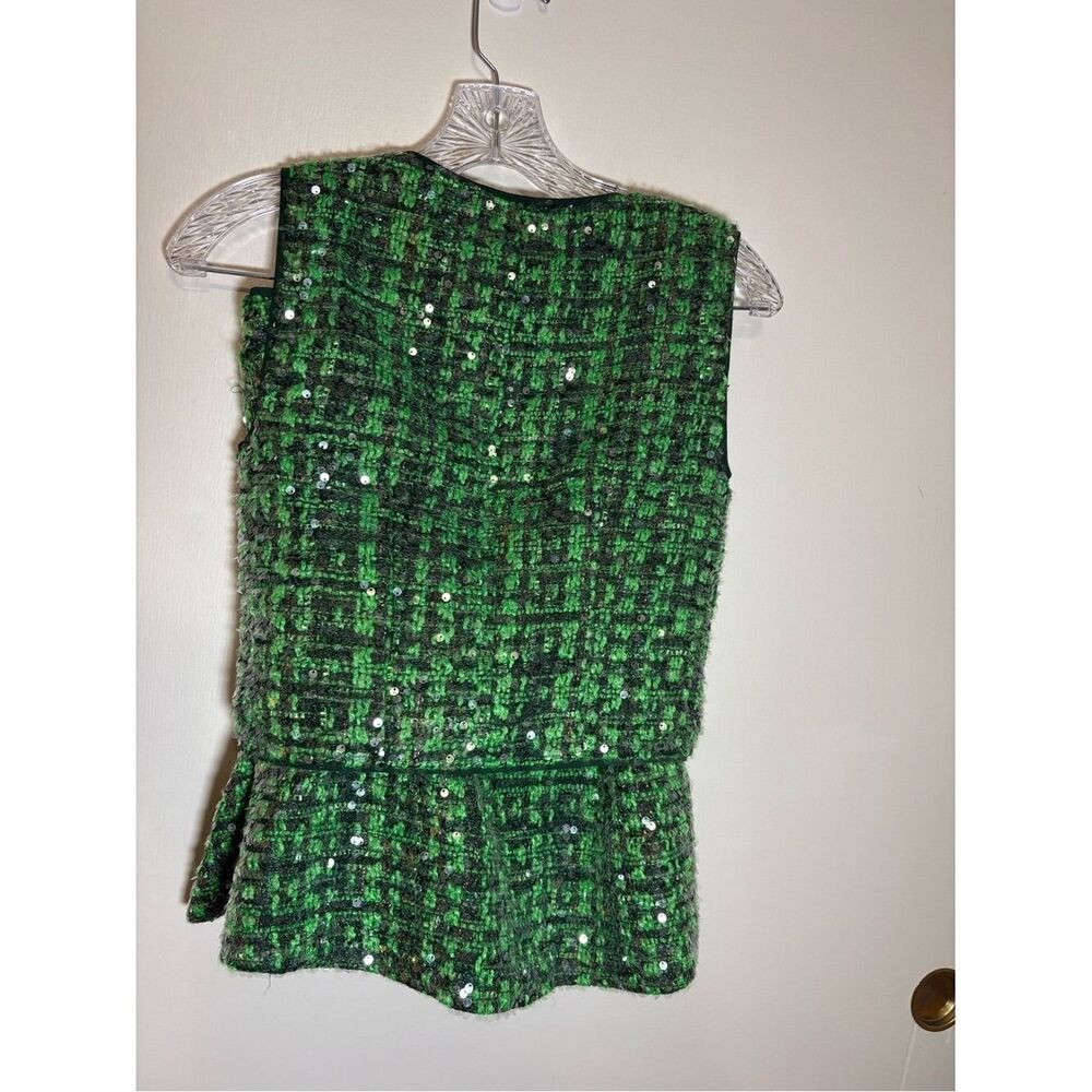 Antropologie Green Sequin Tweed Two-Piece Set - Picture 9 of 12